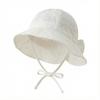 Children's summer lightweight breathable wide-brimmed sun protection hat for women, baby girls - lace trimmed bucket hat