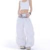 Spice girls stacked tooling paratrooper pants women's summer new design sense mopping wide legs casual long pants