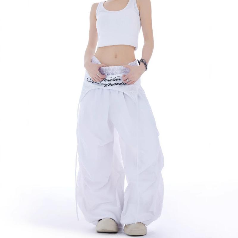 Spice Girls Stacked Tooling Paratrooper Pants Women's Summer New Design Sense Mopping Wide Legs Casual Long Pants