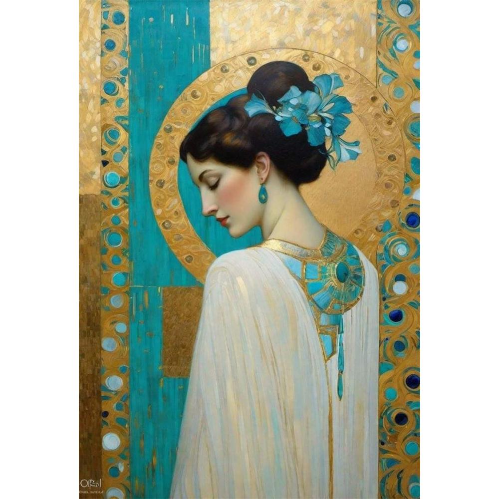 5D DIY Diamond Painting Art Gustav Klimt Cat and Woman Diamond Mosaic Full Diamond Home Decor Gift