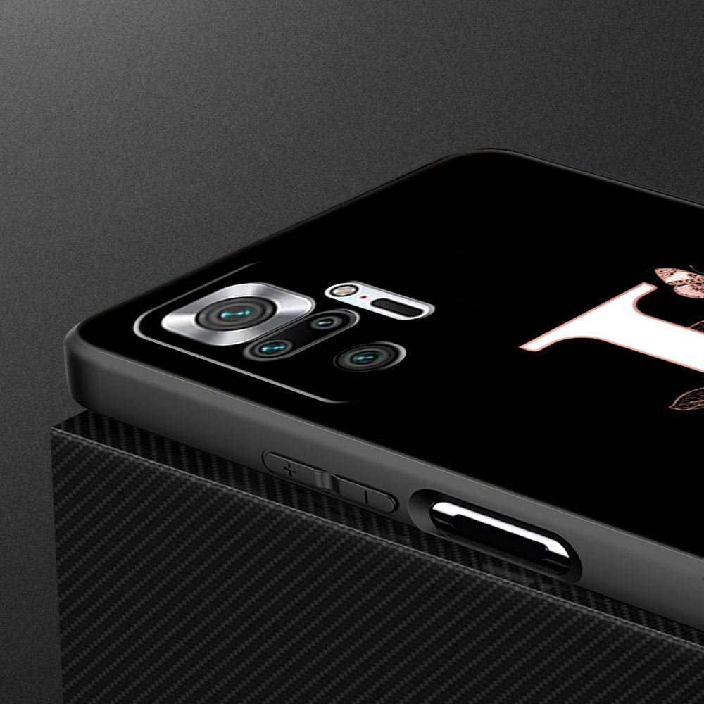 Phone Case Cover for Redmi 14C 10C Note 15 14 13 12 10 11 Pro Plus K40 Soft TPU Shockproof Fundas Shell Flowers Initial Letter