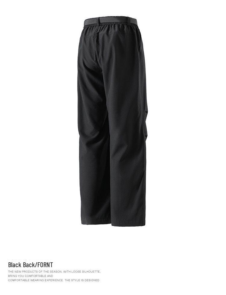 Hot Selling Ice Silk Grid Fabric Quick-Dry Outdoor Casual Loose Pants for Spring/Summer
