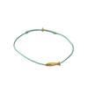 Blue Silk Thread Woven Retro Gold Koi Small Fish Simple and Extremely Thin Bracelet Hand Rope Stacking Belt