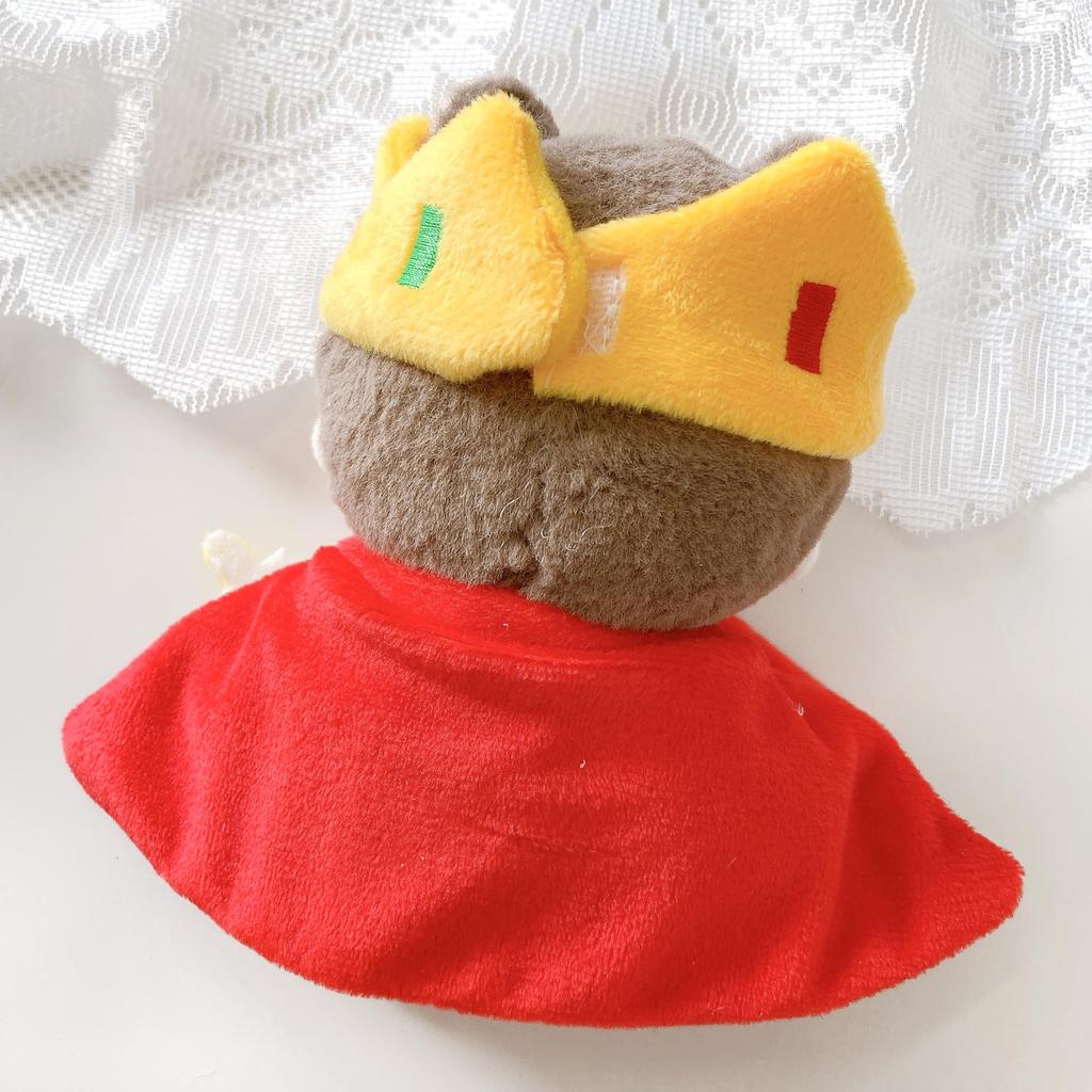 King's Costume (Crown, Cape & Sword Set) - 10cm Plush Doll Clothes, Kigurumi, Accessories, Fandom Activities, Dolls, Mascots, K-Pop Dolls, Costumes