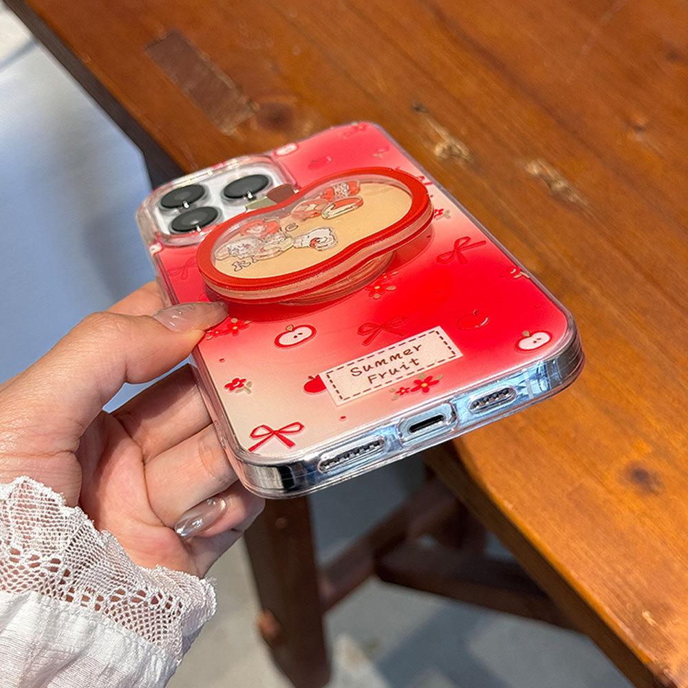 Creative Apple Shake Stand Mobile Case Applicable To Apple 16promax Anti Fall IPhone 15 Protector Case 14