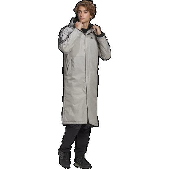 adidas Warm Casual Sports Printed Logo Hooded Long Sleeve Cotton Jacket GE9993