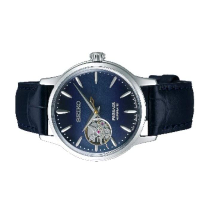 Seiko Presage Automatic Blue Dial Blue Leather Women's Watch SSA785J1, 41mm