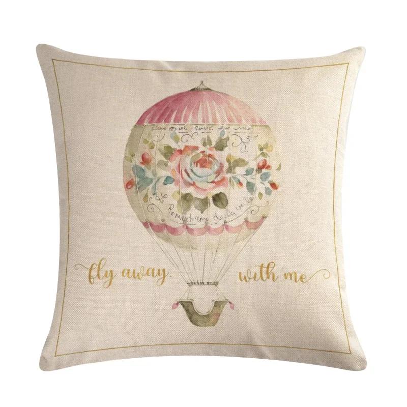 Modern Spring Paris Pillows Case Decor Home Bird Flower Pillowcase 40X40 Cm Garden Chair Pillow Pillowcases For Pillows 45X45