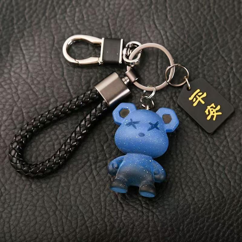 Starry Sky Bear High-End Keychain for Men and Women
