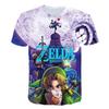 Summer Comfortable Men's Women's Cartoon Anime Peripheral Fashionable Printed T-shirt- Soft Medium Elastic Polyester Fiber Fabric Loose Casual Wear