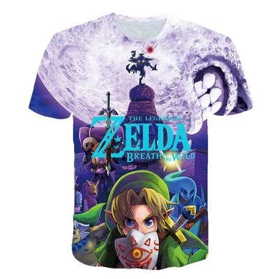 Camiseta de Verano Cómoda para Hombre y Mujer con Estampado de Dibujos Animados y Anime Periférico Moda - Tejido Suave de Fibra de Poliéster con Elasticidad Media Ropa Casual Holgada