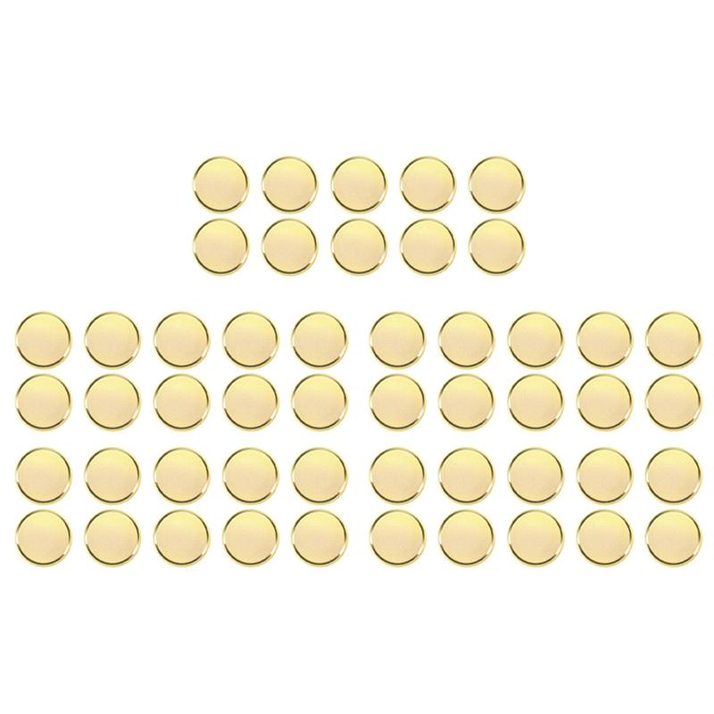 

50 шт. Латунные заготовки для лазерной гравировки, пустые монеты-челленджи, матовые, с акриловой защитной коробкой - 40 мм, для поделок своими руками золотой