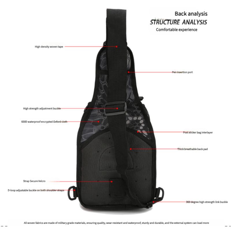 Canvas Riding Bag Camouflage Field Sports Small Chest Hanging Bag Shoulder Slant Cross Outdoor Tactical Chest Bag