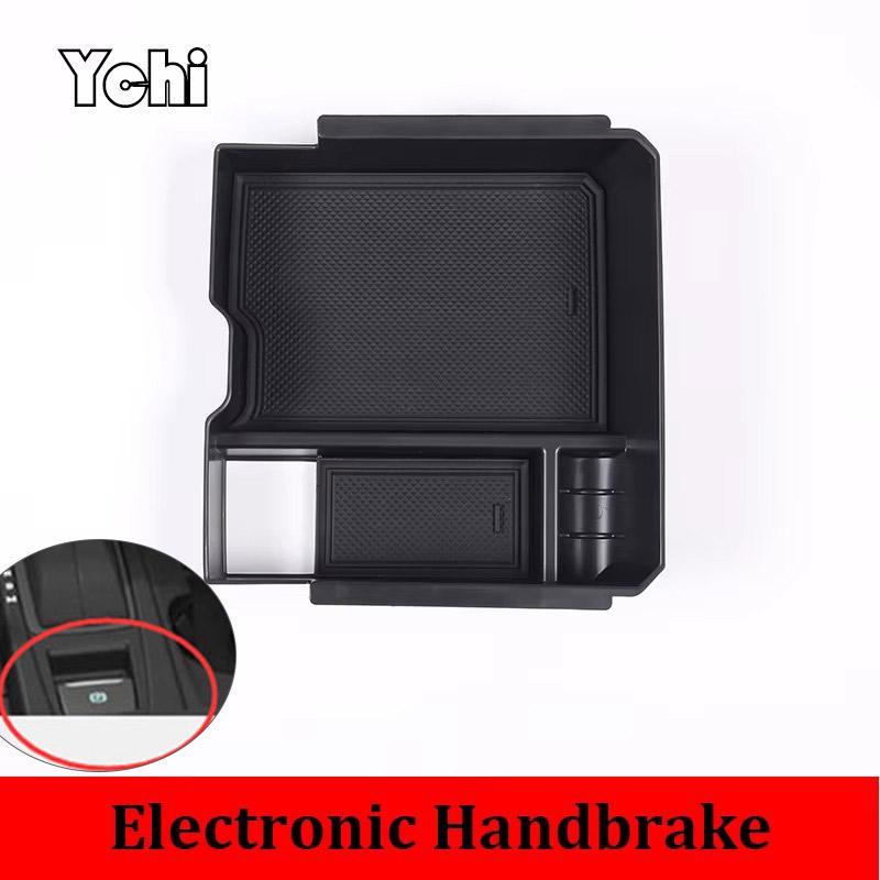 Для Ford Ranger -2025 Черный ABS Автомобильный Подлокотник Передний ящик для хранения Многофункциональный ящик для хранения Аксессуары для интерьера автомобиля Style E