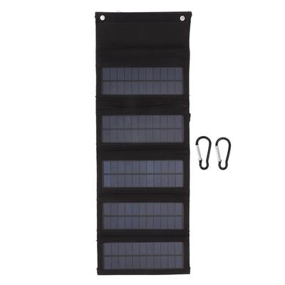 50W Portable Solar Panel Bag Monocrystalline Silicon 5 Folding Solar Panel Case for Outdoor