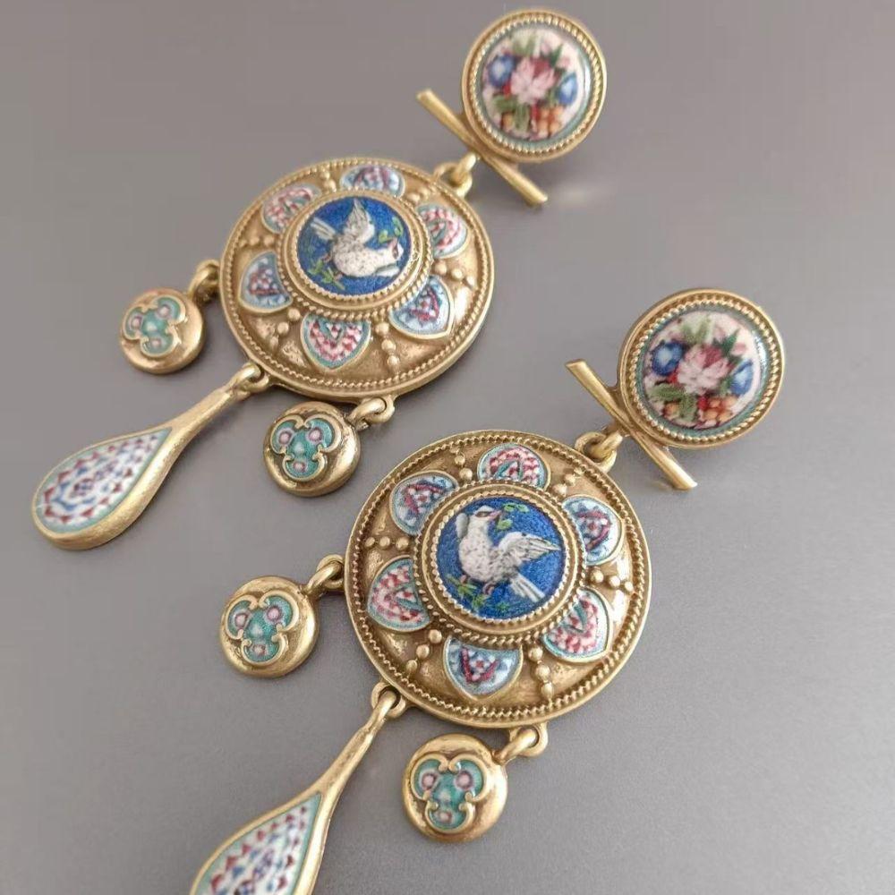Vintage Rattle Earrings Dangle Drop Court-Style Earrings Stylish Ethnic Earrings Daily Wear