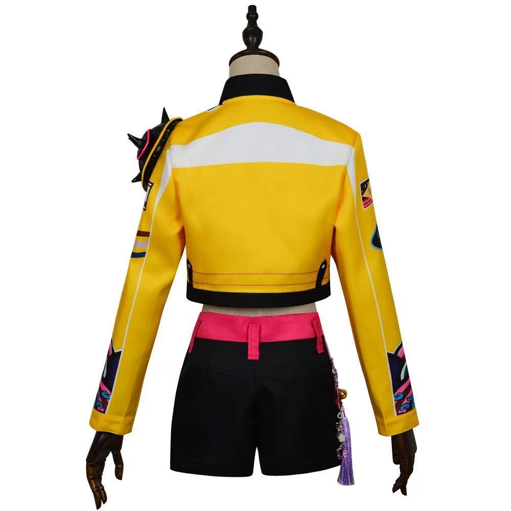 Edgy Streetwear Cosplay Costume For Women - Halloween Outfit For Stage Performance, Festival & Party Wear
