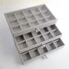 3 Layers Box 45 Grids Storage Jewelry Drawer Transparent Velvet Case Display Fashionable Holder for Women Girls