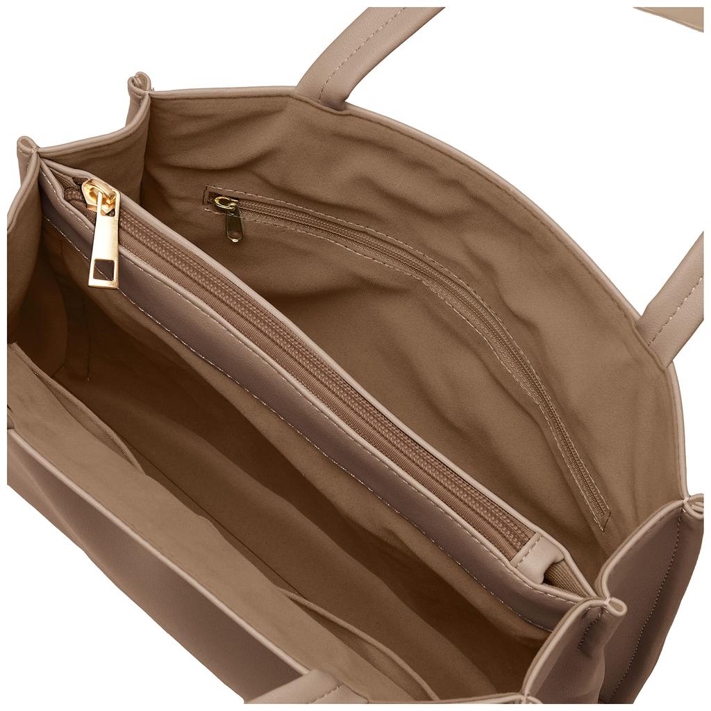 Lanoe G Carrier Tote Bag, Synthetic Leather, with Side Pockets, 37280, Women's, Oak