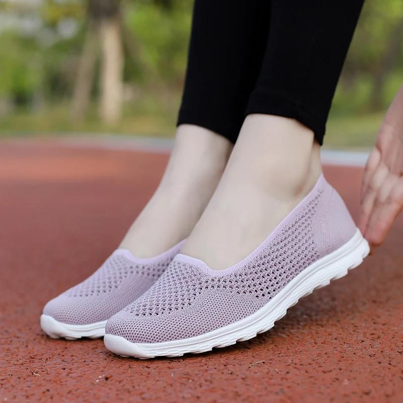 Mode Femme 2025 Nouveaut É Summer Mesh Casual Shoes Lightweight, Breathable, Comfortable, Versatile Sports Shoes Flat Shoes