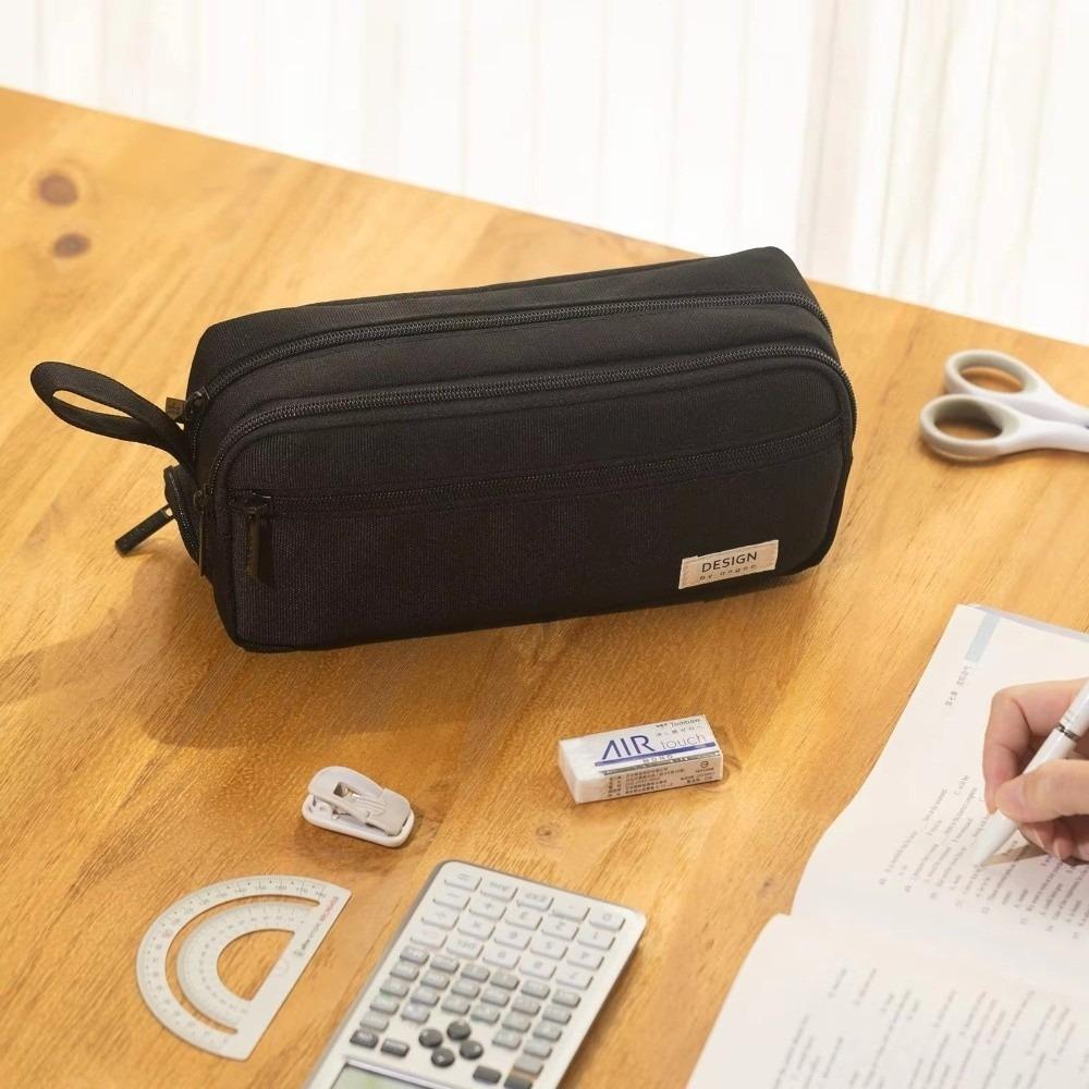 Trousse à Crayons Trois Couches Sac de Rangement Grande Capacité Pour Élèves du Primaire