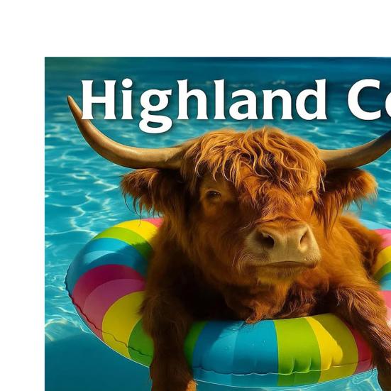 2026 Highland Cow Wall Calendar Scottish Highland Cattle 12 Monthly Planner