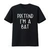Mens Pretend Bat Costume Halloween Lazy Easy T Shirt Black 3X Large Vintage Washed Unisex Streetwear Soft Designer Clothes
