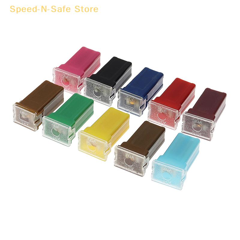 5-Piece Mini Square Fuse Set (20A, 30A, 40A, 50A, 60A) – Automotive Car Fuse Kit With Plastic Storage Box