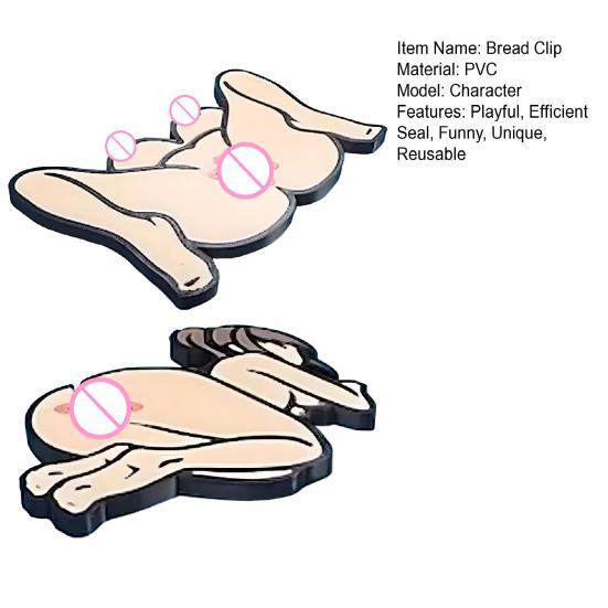 Naughty Sexy Bread Clip Sexy Ladies Bag Clips Airtight Bag Sealers Reusable Food Bag Clips Novelty Kitchen Gadget