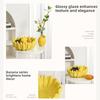 Durable Banana Shaped Storage Tray Ceramic Dessert Plate Multi-Function Storage Container  Dinner