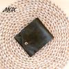 Independent Cash Slot Slim Faux Leather Wallet, Retro Snap Button Bifold Business Trip Wallet Portable Card Holder for Men Women