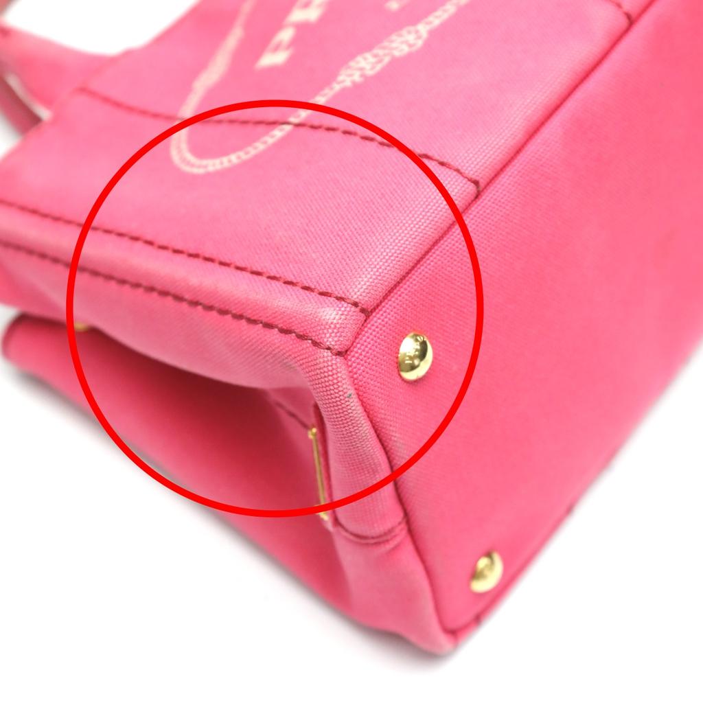 PRADA Canapa Kanapa mini tote Tote Bag canvas pink Women 1BG439 Used