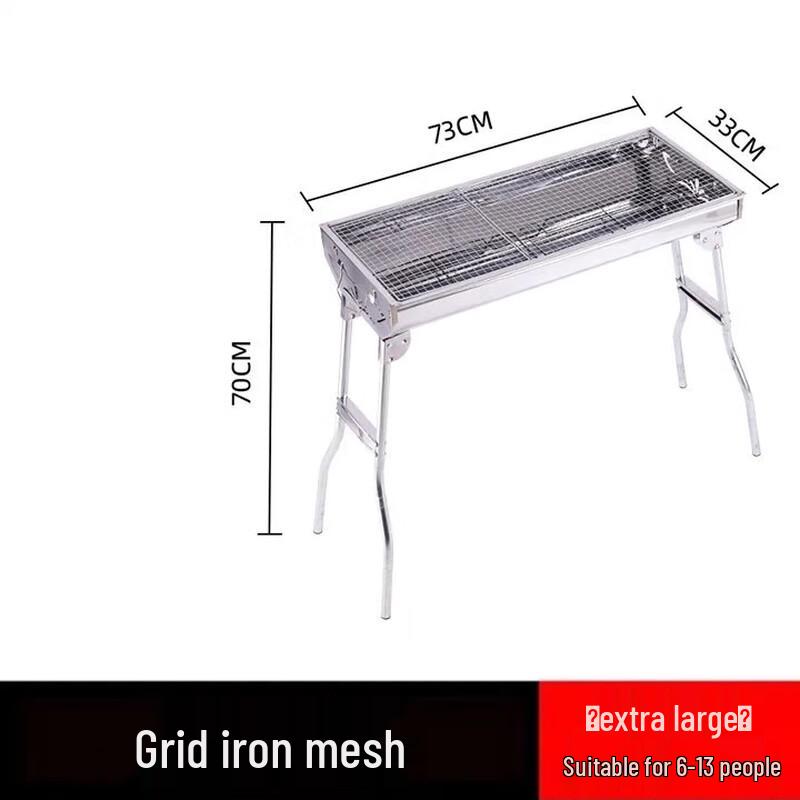OEING Foldable Portable Stainless Steel Charcoal Grill 1