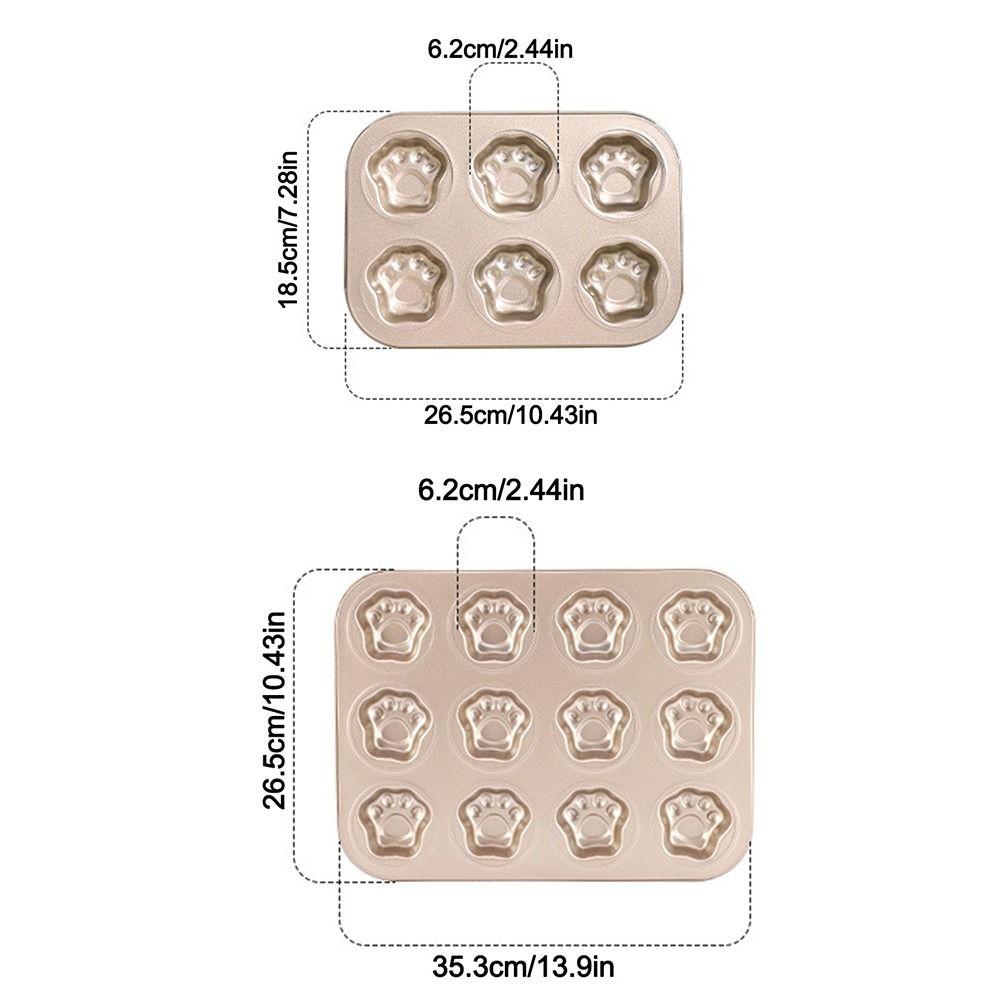6/12 Cavity Cake Mold Non Stick Baking Mold Cute Biscuit Candy Mould  Kitchen Bakeware