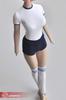 Scale Figure Latest Design High School Girl Gym Uniform and White and Blue Type and Head Not [TOYBARJAPAN] 1/6 Stockings, Tight-Waist (Body Included)