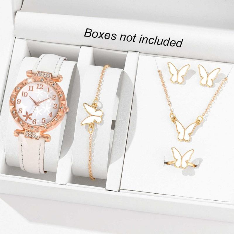 Star Watch Women's Diamond Belt Digital Dial Quartz Watch High Value Watch Set