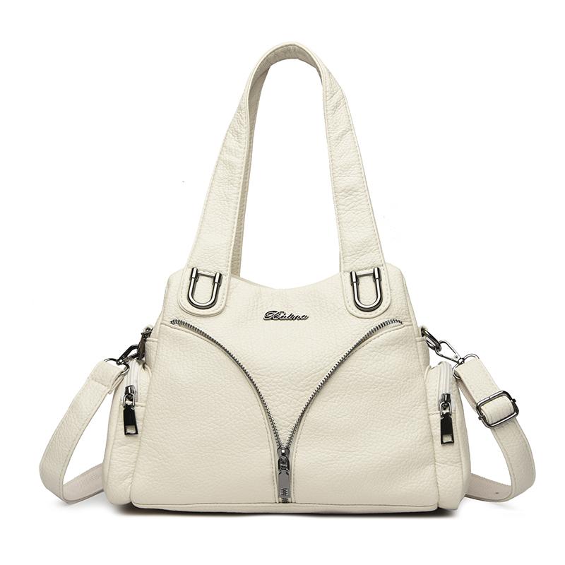 

Women S Handbag 2025 Summer Carving Decor Shoulder Bag Fashion Purse Soft Leather Large Capacity Shopping Handbags Satchel Bag Mom S Bags бежевий