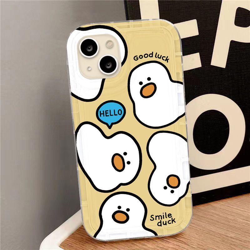 Hello duckling, suitable for iPhone17Pormax mobile phone case 14Pro/13 Apple 16 anti-drop factory 15.