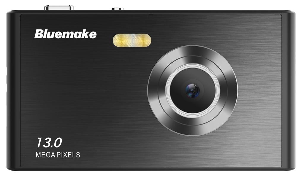 Slim 13MP Effective 5K 16x Digital Compact Digital Ideal for School 1cm Thin Camera, Black, Pixels, Video, Autofocus, Zoom, Built-in Type-C Charging,