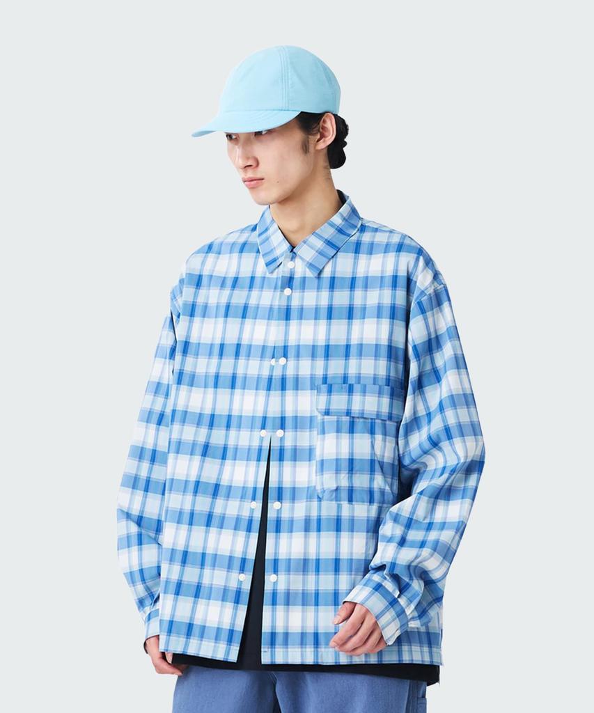 Snow Peak Fade Check Breezy Shirt Long Size M SH-26SU002 - Tops, Shirts, Sleeve, Men's & Women's, GREIGE,