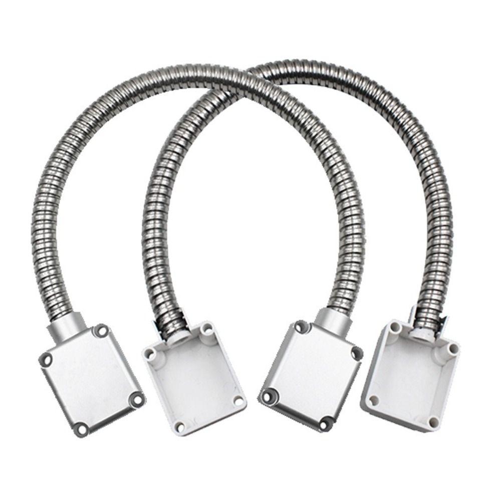 Zinc Alloy Head Cable Protection Sleeve Exposed Mount 304 Stainless Steel Door Loop Metal Wire Pipe Armored Cable
