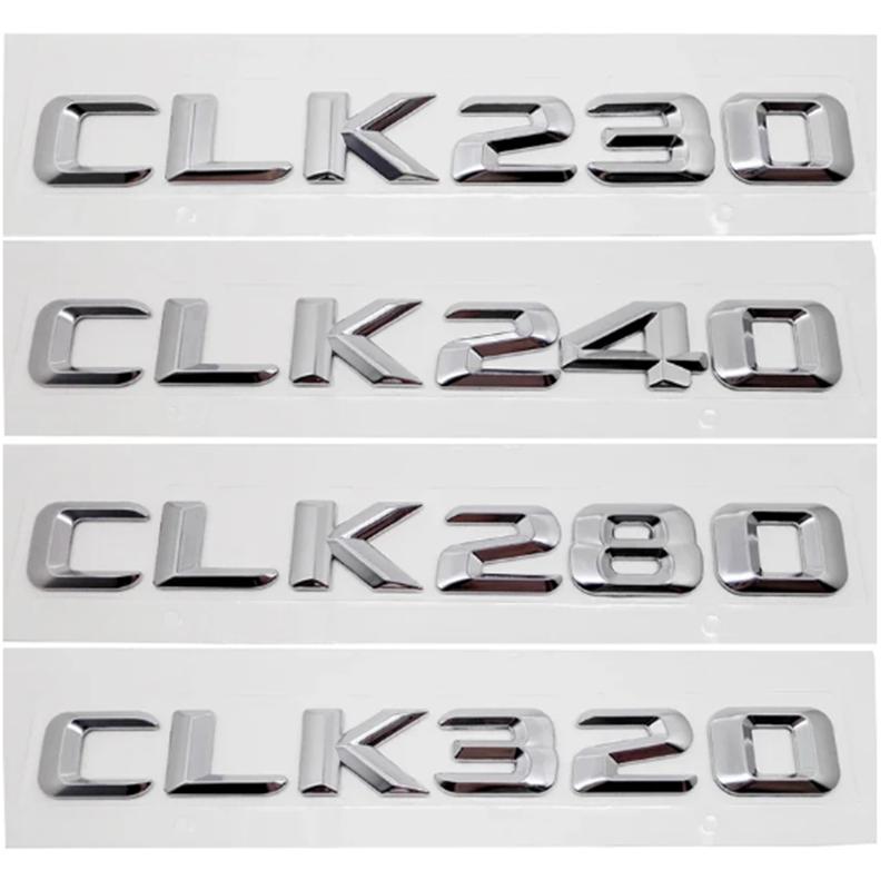 Mercedes Benz CLK55 CLK63 CLK200 CLK230 CLK240 CLK280 CLK320 CLK Sınıfı için Arka Bagaj Harfleri Amblemi Kuyruk Kutusu Rozet Çıkartması