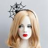 Halloween Headwear Spider Webs Headband Lace Necklace Fancy Dress-up Headpiece for Cosplay Party Novelty Headdress