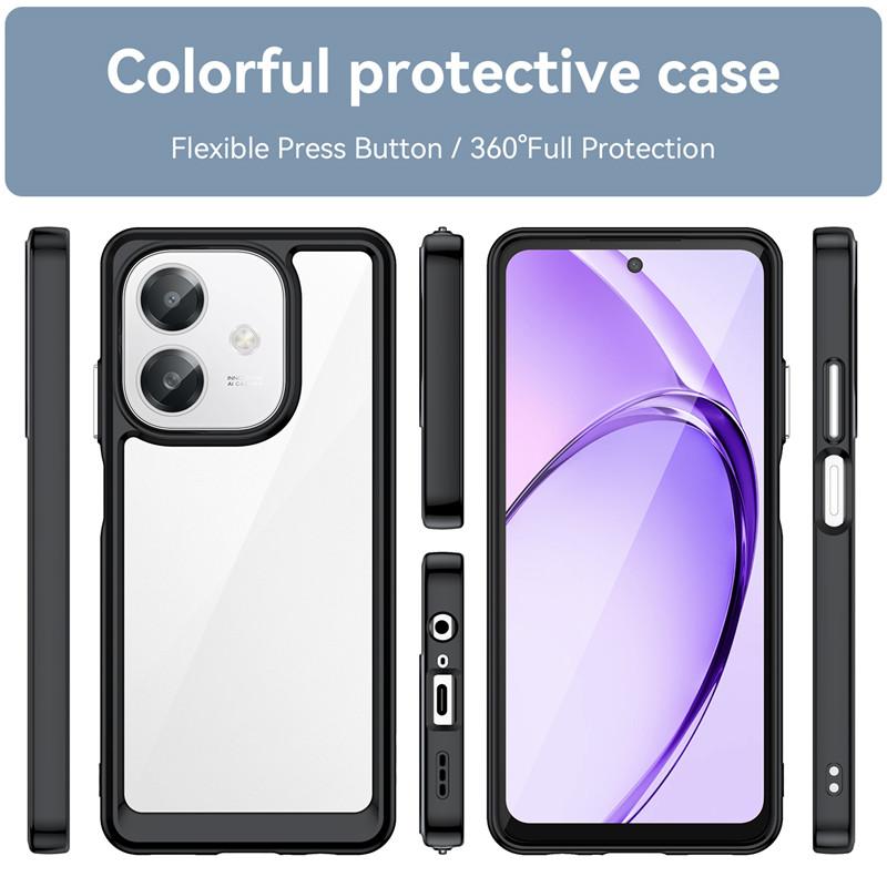 For OPPO A40 Case OPPO A40 A40m Cover TPU Border Acrylic Backplane Bumper Shield Protective Back Phone Cases OPPO A40m A40 Funda