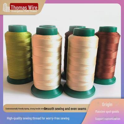 Strong 3-Strand Polyester & Nylon Sewing Thread, 250D; Ideal for Leather, Bags, with Free Foam Oil Tank.