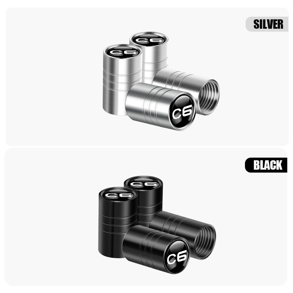 4PCS Metal Valve Cover Car Tire Airtight Cover Valve Stem Valve Cap Accessories For Citroen C1 C3 C4 C4L VTS C-ELYSEE DS DS4 C8 alr123
