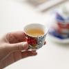 1 Pc Chinese Vintage Porcelain Tea Cup Handmade Dragon Fish Ceramic Teacup Household Tea Bowl Teaware Personal Meditation Cup
