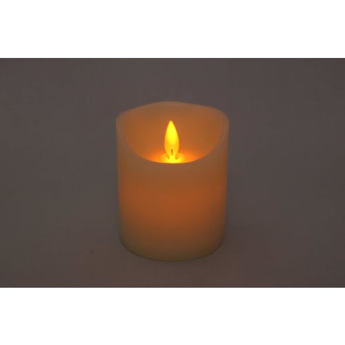 Nihon Rousoku LED Candle "Totonari" (Light and Neighborhood), Solid Color, 7.5 X 7.5 X 8.5cm