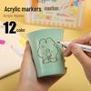 Acrylic Marker Pens with Glass Nib - 12/24/36/48 Colors, Water-Based for Creative DIY Graffiti Painting