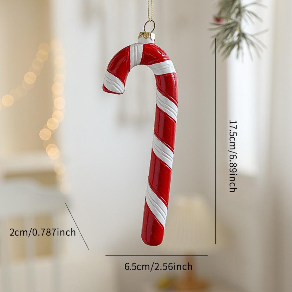 Plastic Christmas Tree Pendant Manual Painted Red&white Christmas Decorations Santa Claus Figurine Xmas Tree Hanging Bauble